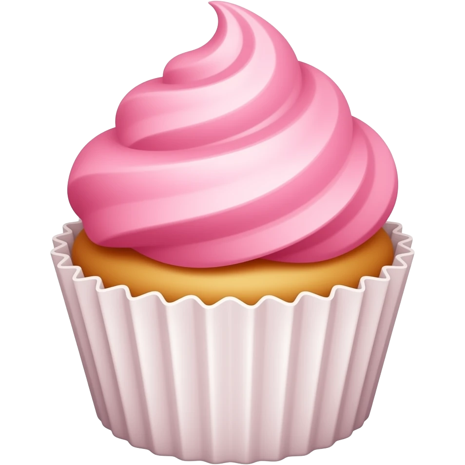 Cupcake with pink icing emoji