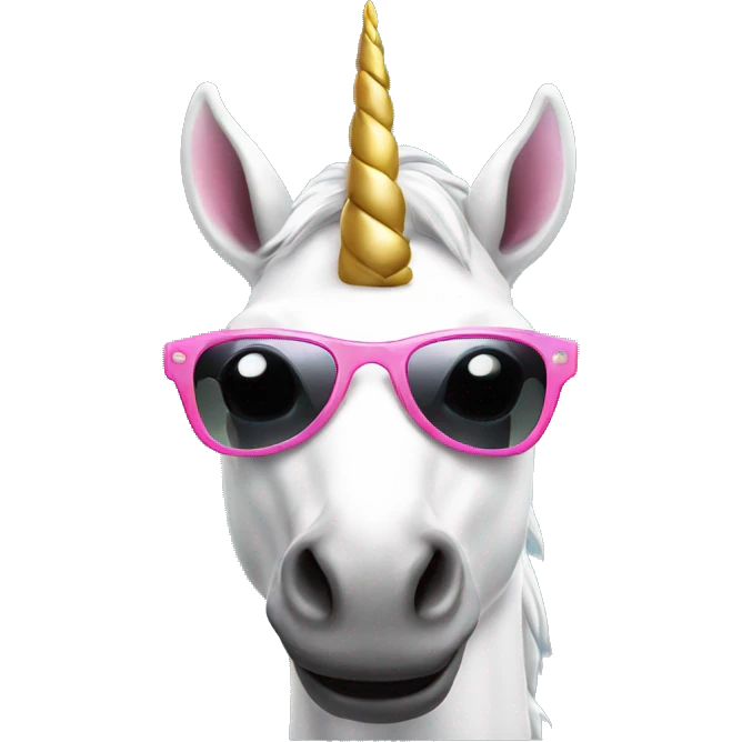 unicorn with sun glasses emoji