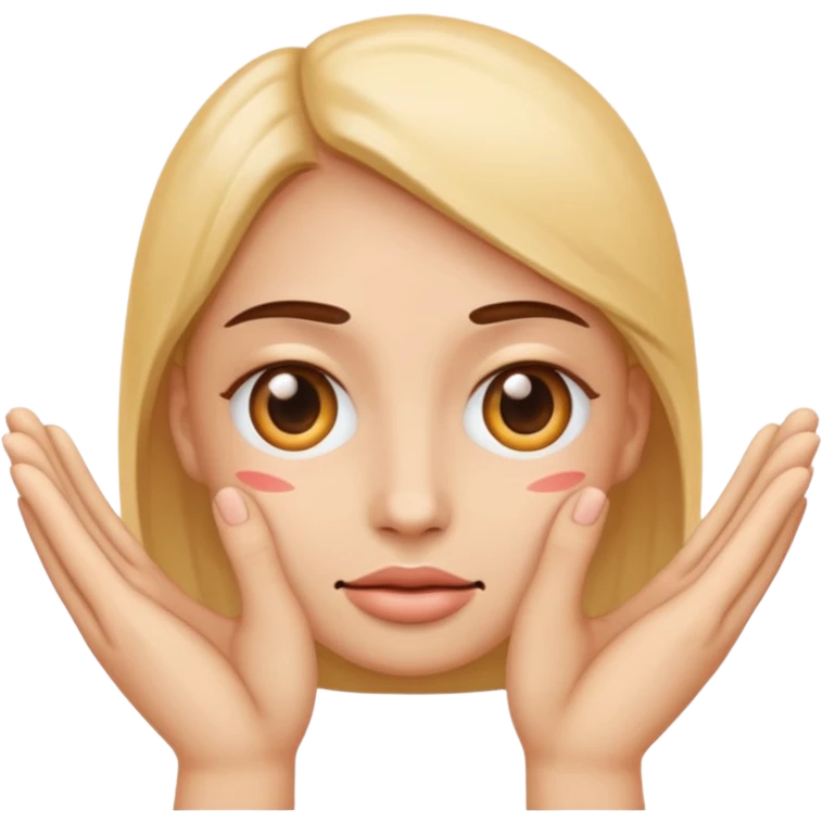 hands caressing emoji with eye bags emoji