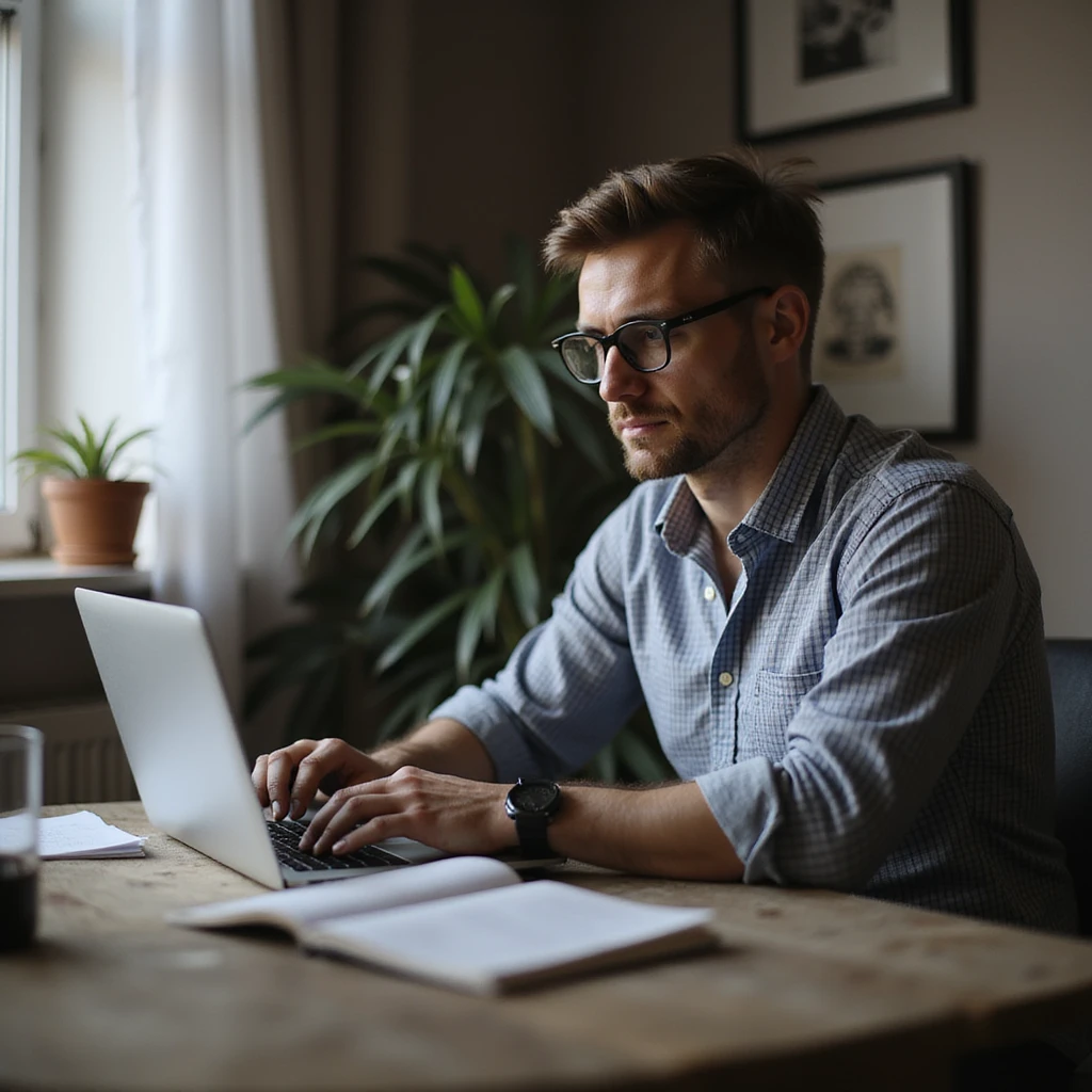 marketers working on his laptop emoji
