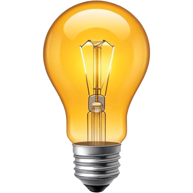 incandescent light bulb with glowing filament emoji