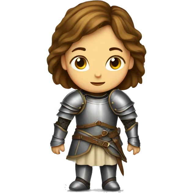 Girl wearing armour from medieval  emoji