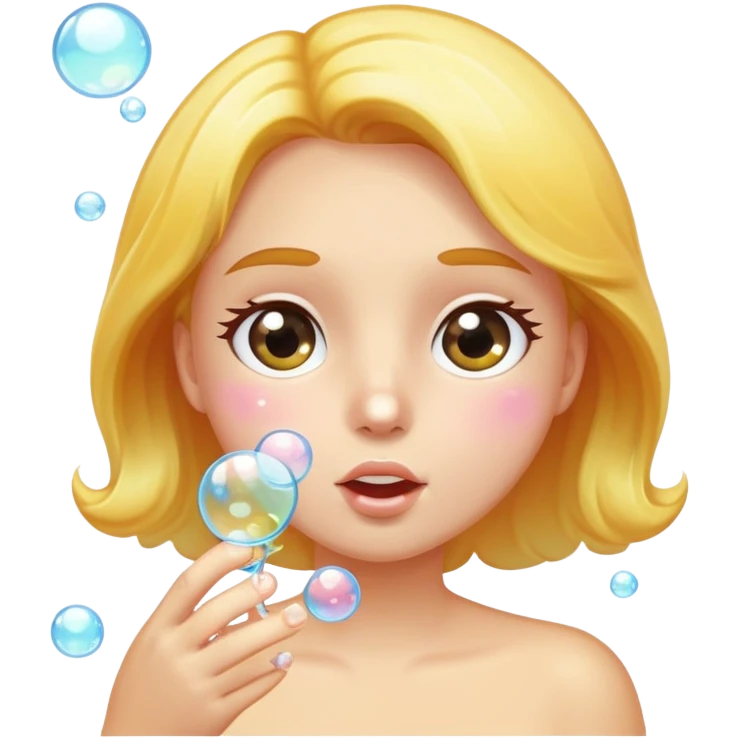 face blowing bubbles emoji