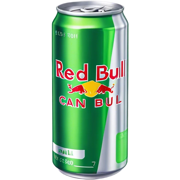 Red Bull can with green color palette emoji