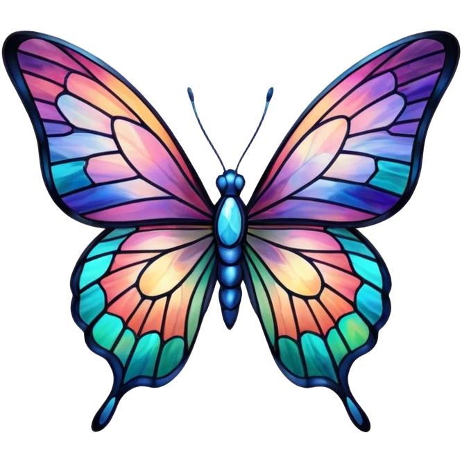 Nebula Stained Glass Butterfly emoji
