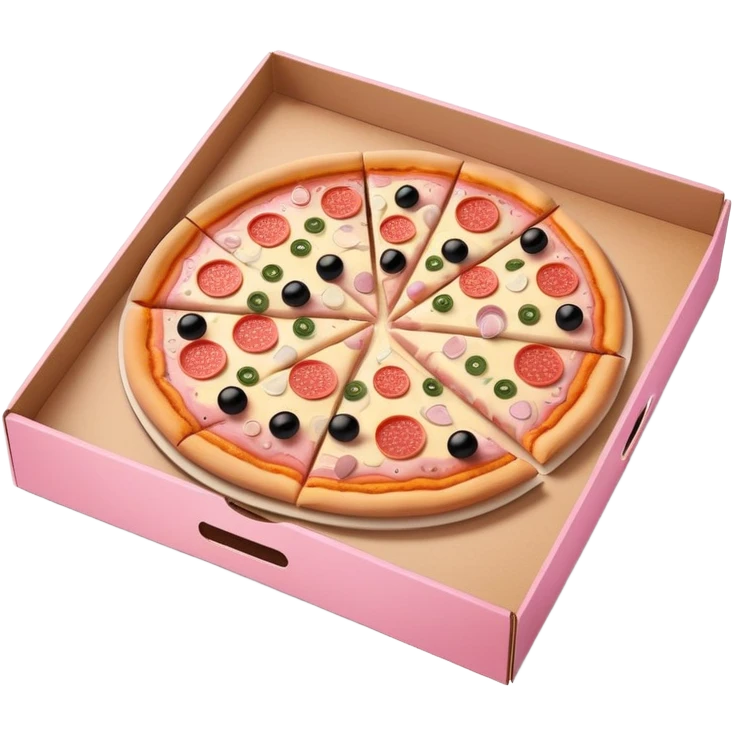Pizza in Light pink pizza box emoji