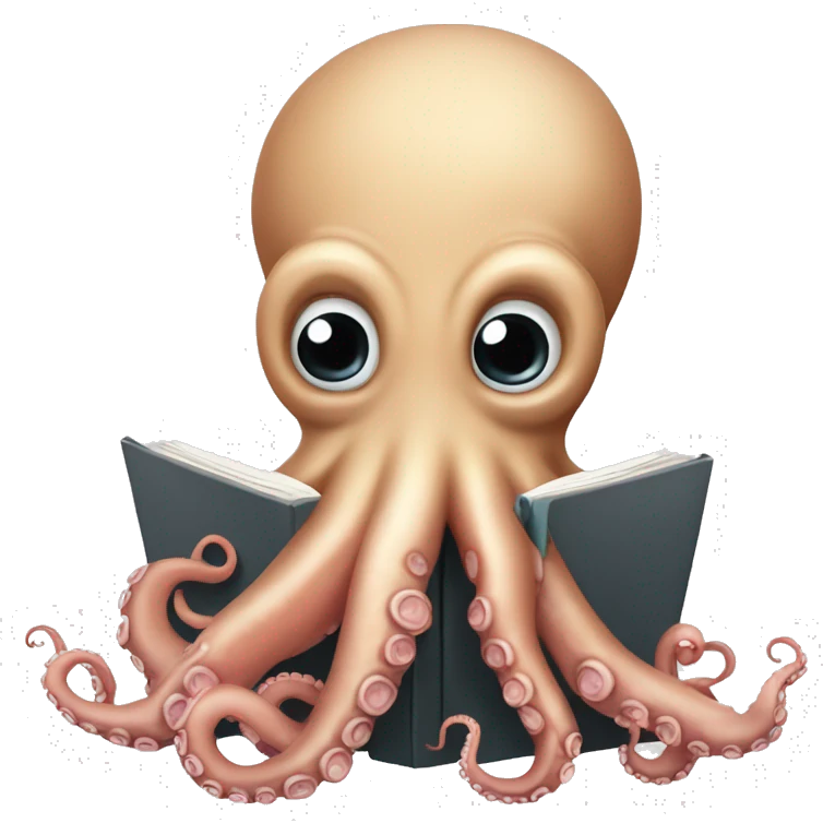 studious  octopus ￼  emoji