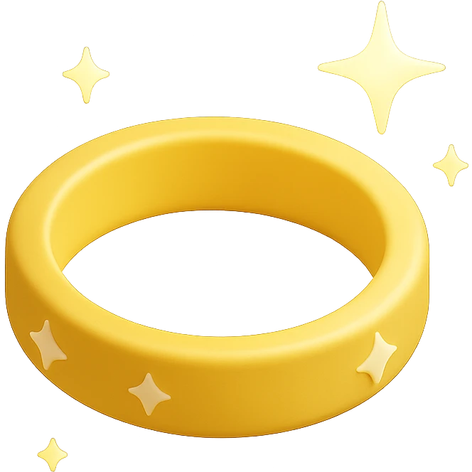 magical yellow bangle whimsical radiant magical artifact emoji