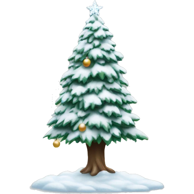 Snowy Christmas tree  emoji