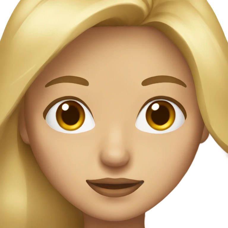 blonde and brown portrait closeup emoji