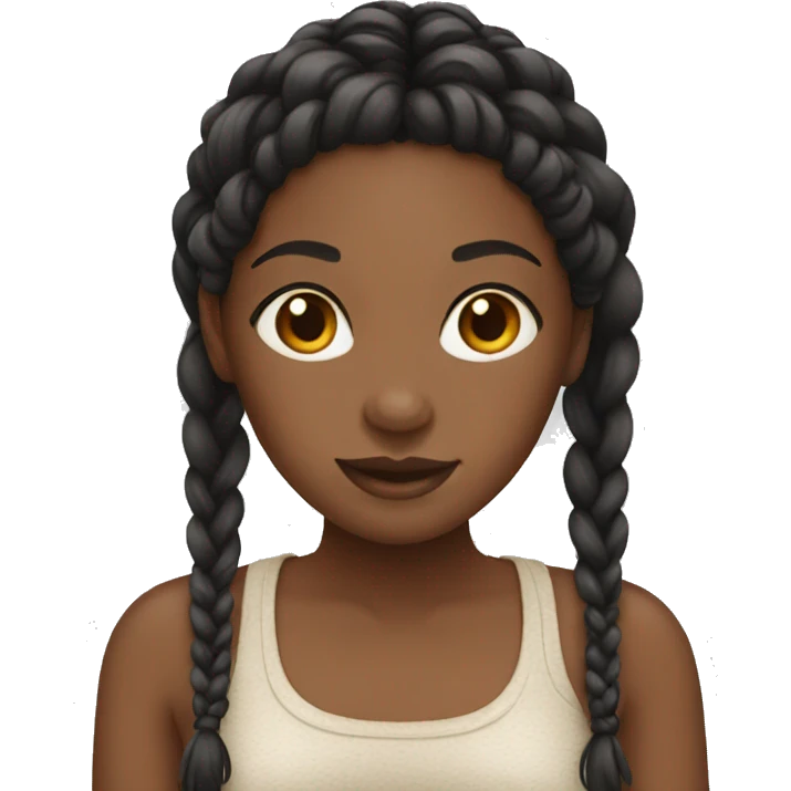 Black girl with braids emoji