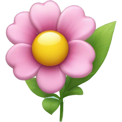 Kawaii pink flower emoji