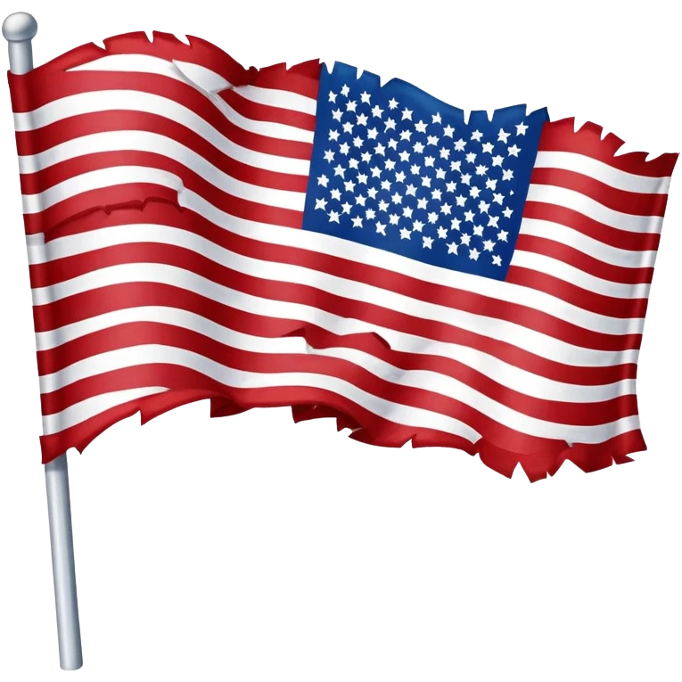 tattered upside down American flag emoji