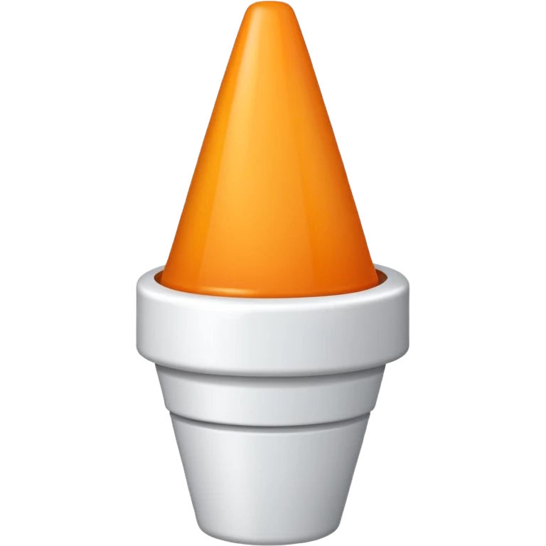 Cono naranja con fondo blanco emoji