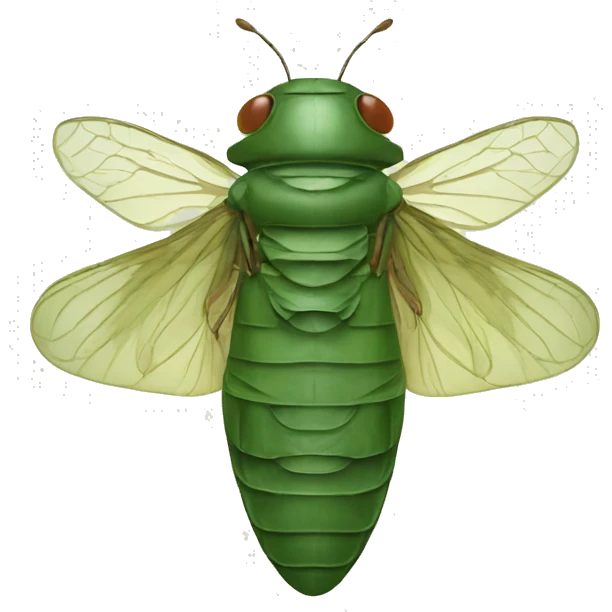 cicada with dress emoji