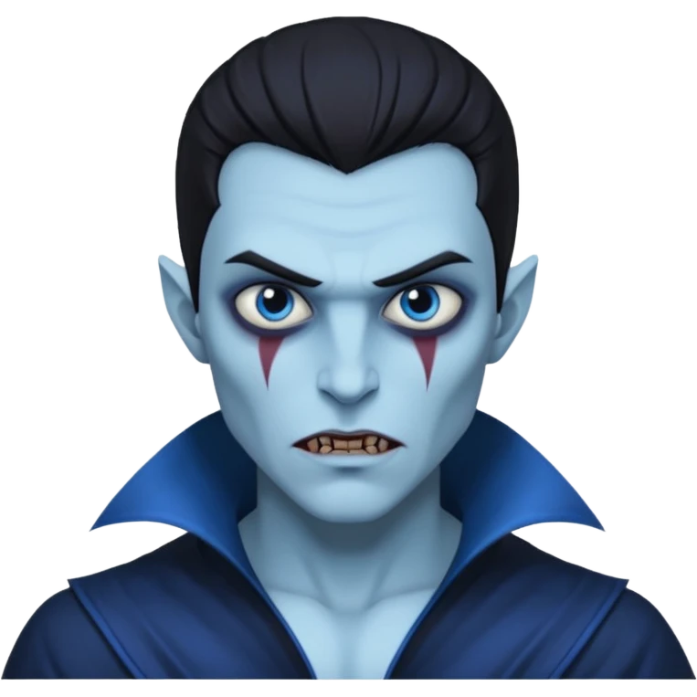 blue skined vampire man emoji