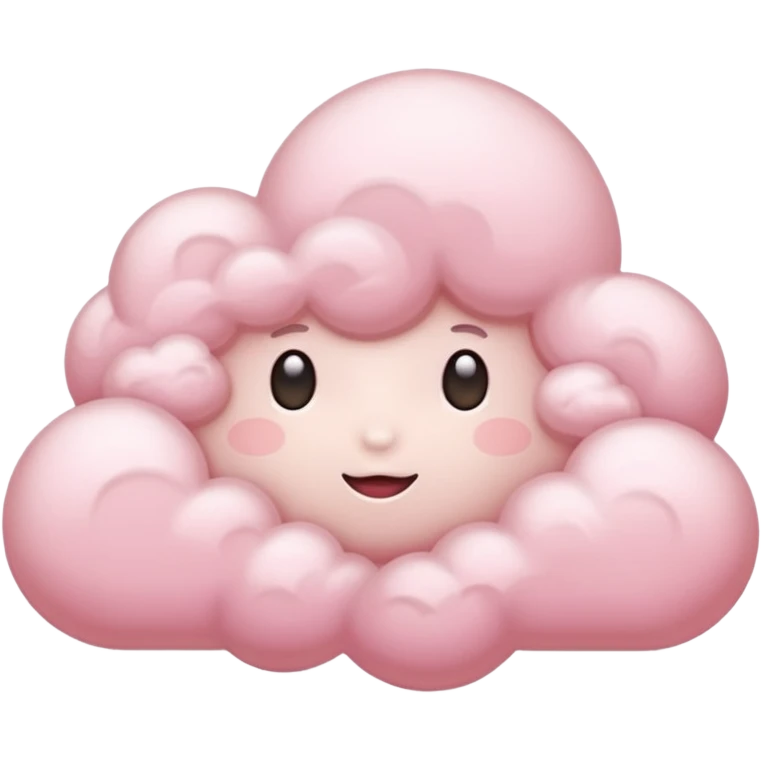 A soft pink cloud  emoji