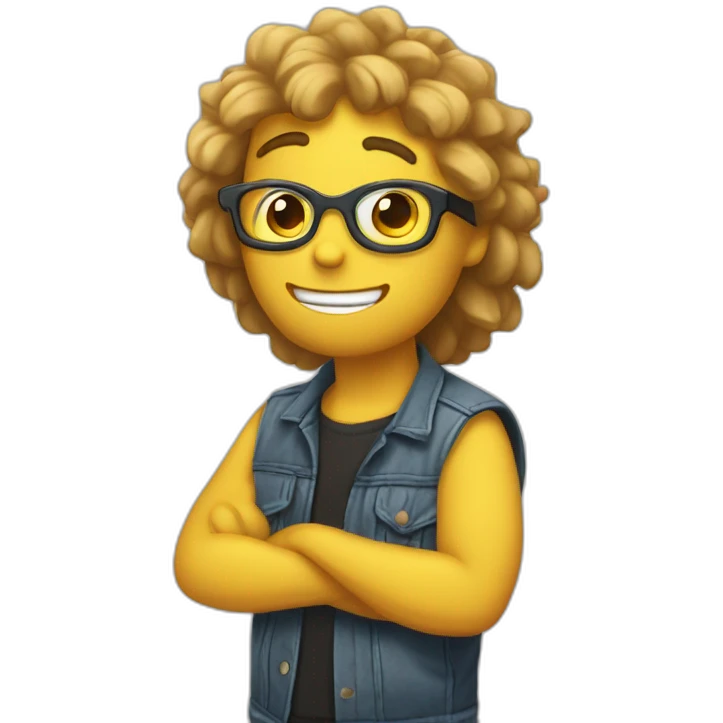 Prompt Your pet rock just won a talent show! 😎 Show me the emoticon you'd use to express your rock's victory. emoji