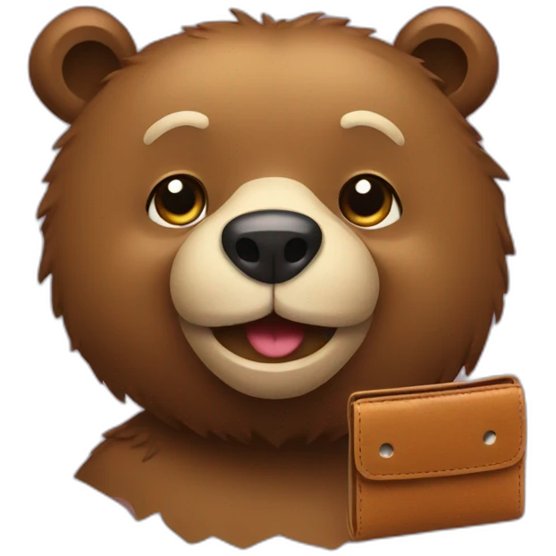 Bear with wallet emoji