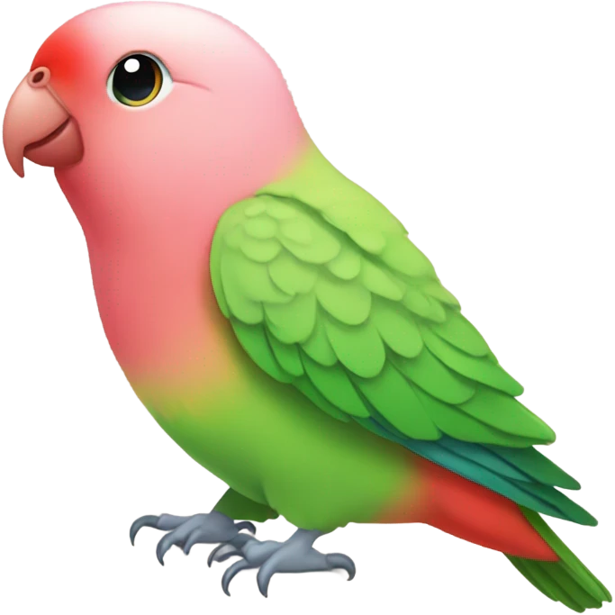 Rosy faced lovebird emoji