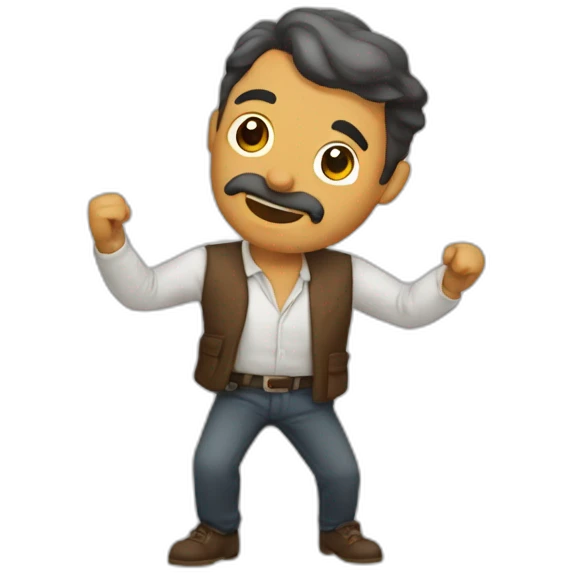 Hombre gruñon reclamando emoji