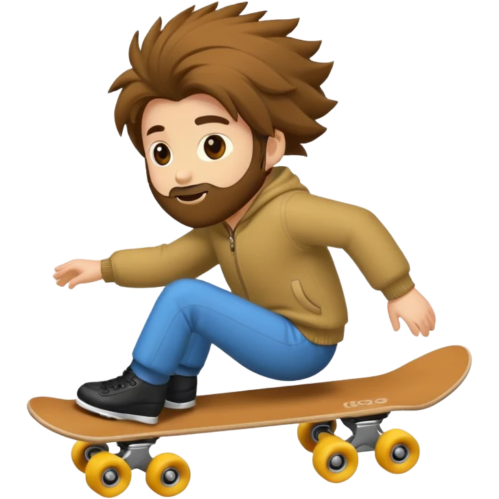 Crea un mono en una patineta emoji