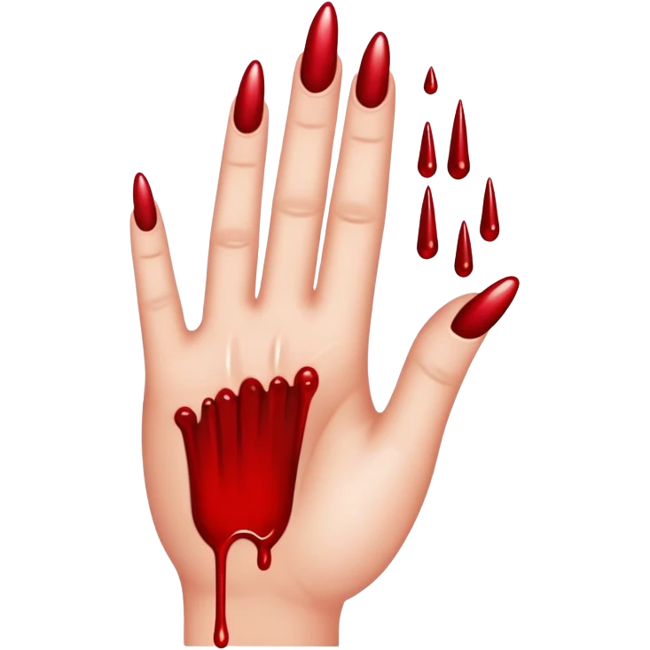 fingers dripping emoji