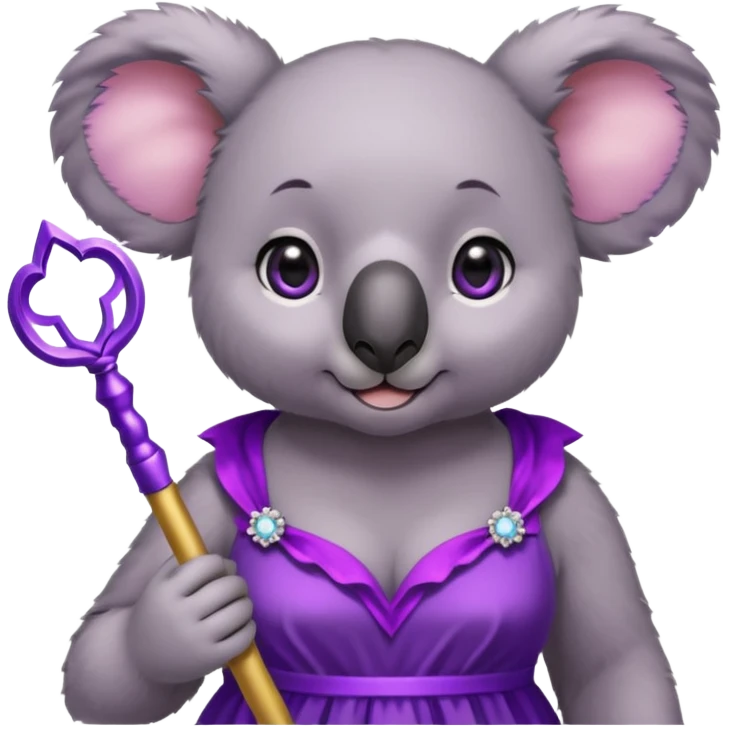 koala purple drees eyelashe magic wand emoji