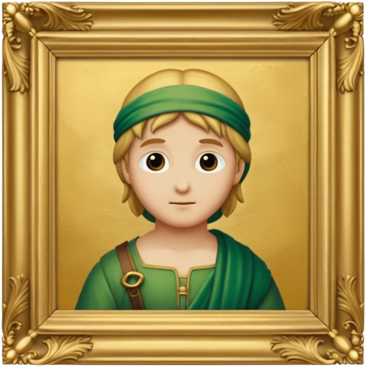 Raphael's painting in a gold frame emoji