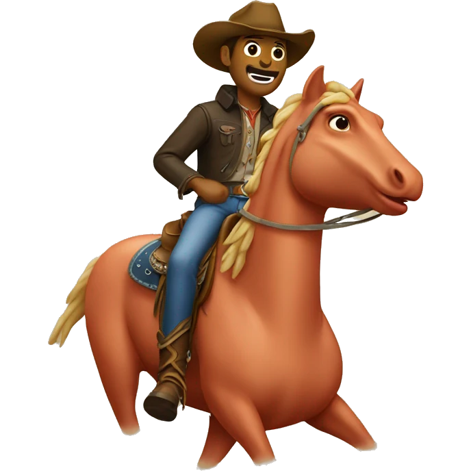 Salmon riding cowboy emoji