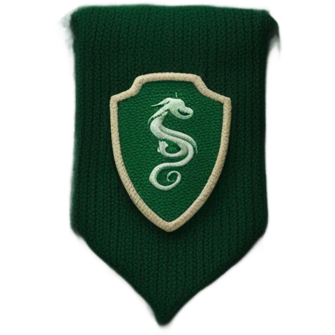 dark green knitted Slytherin scarf emoji