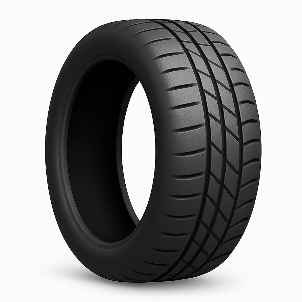 Remove the rim from the tire as shown in the reference image. Keep the iOS emoji style with 3D, shiny, smooth gradients, soft shadows, realistic tire texture, and classic emoji look unchanged. emoji