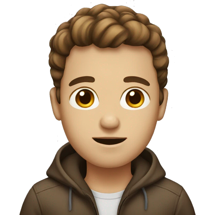 person with brown hair emoji