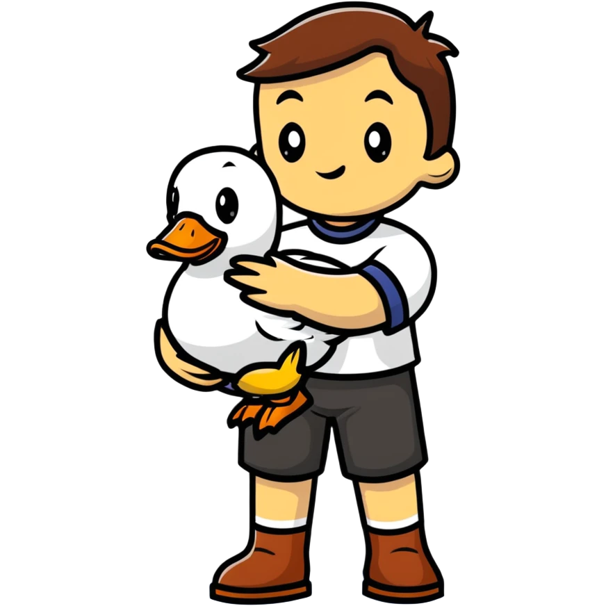 holding duck emoji
