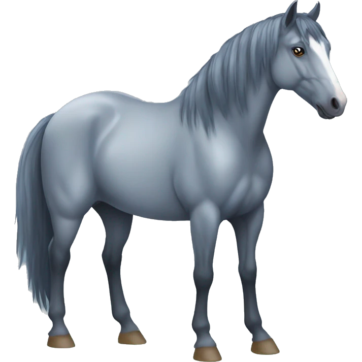 Blue roan horse  emoji