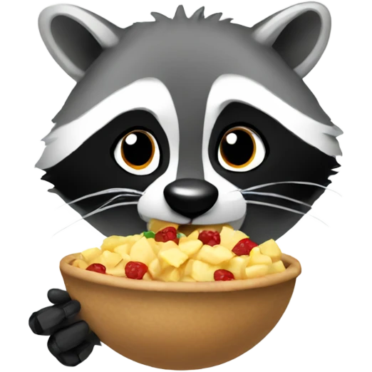 raccoon eating  emoji