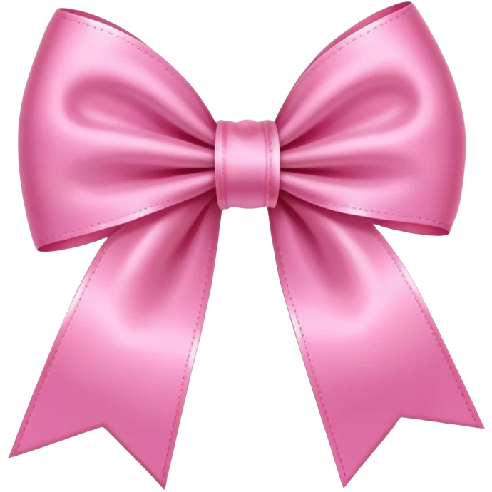 cute pink ribbon bow for hair emoji