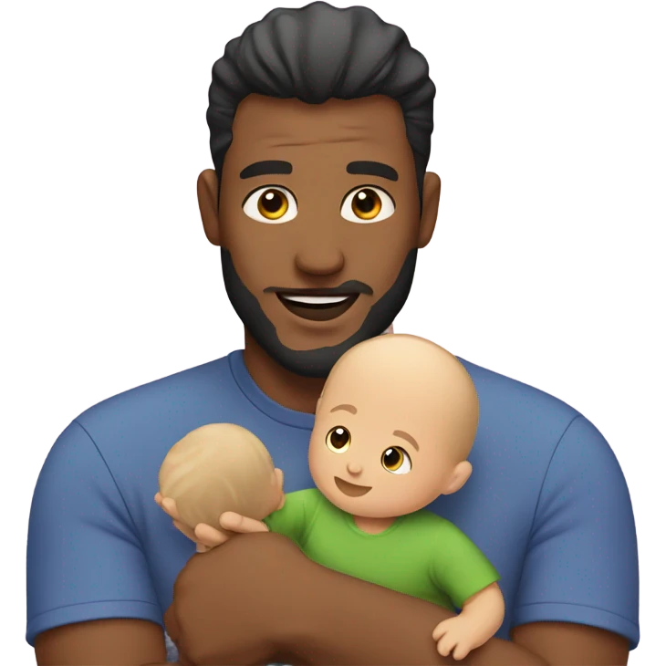 Dad with baby emoji