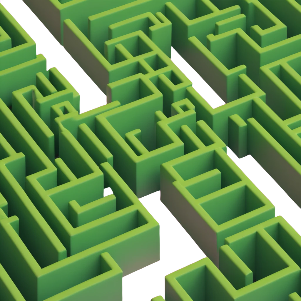 hedge maze with tall green walls emoji