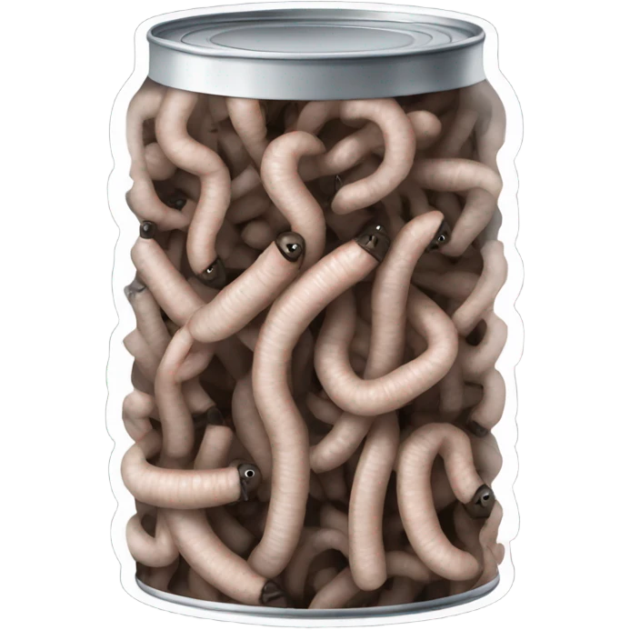 Open can full of worms emoji