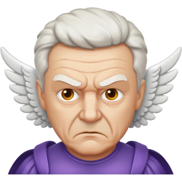 Angry older white male Italian angel emoji