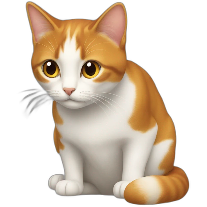 Un chat roux emoji