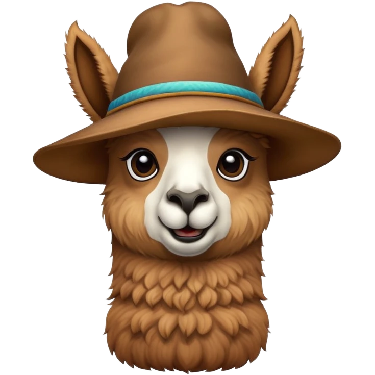 llama with hat emoji