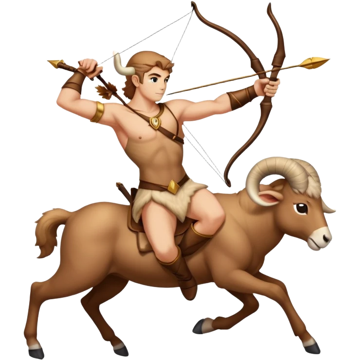 Sagittarius archer centaur victorious over Aries ram emoji