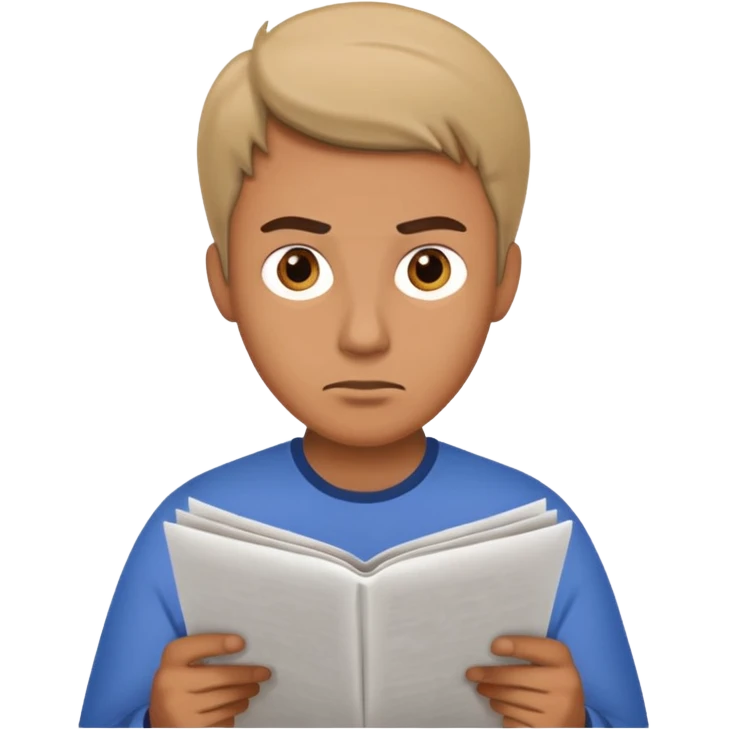 read paper with no rection man emoji