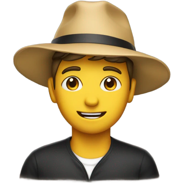 Me with a hat emoji
