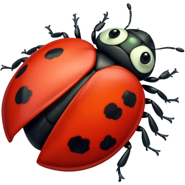  cute GREEN lady bug emoji