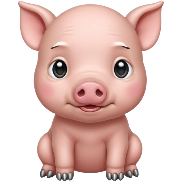 gray colored baby pig emoji