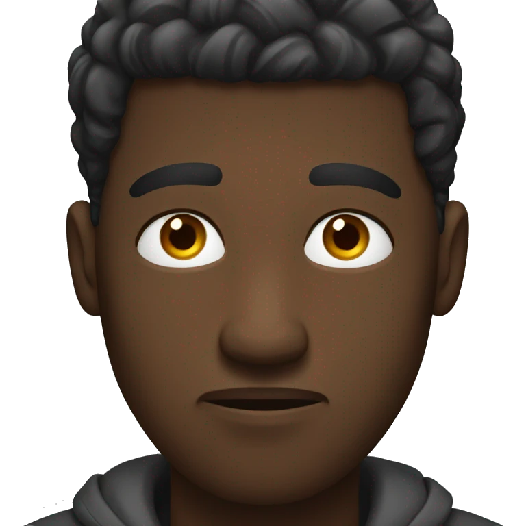 Black man bored emoji