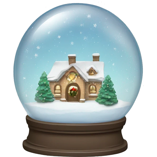 Christmas magic snow globe emoji